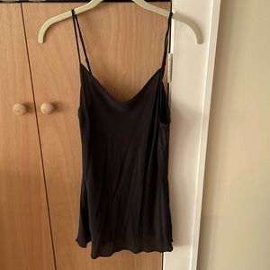 Black size M silk tank top J.Crew NWT